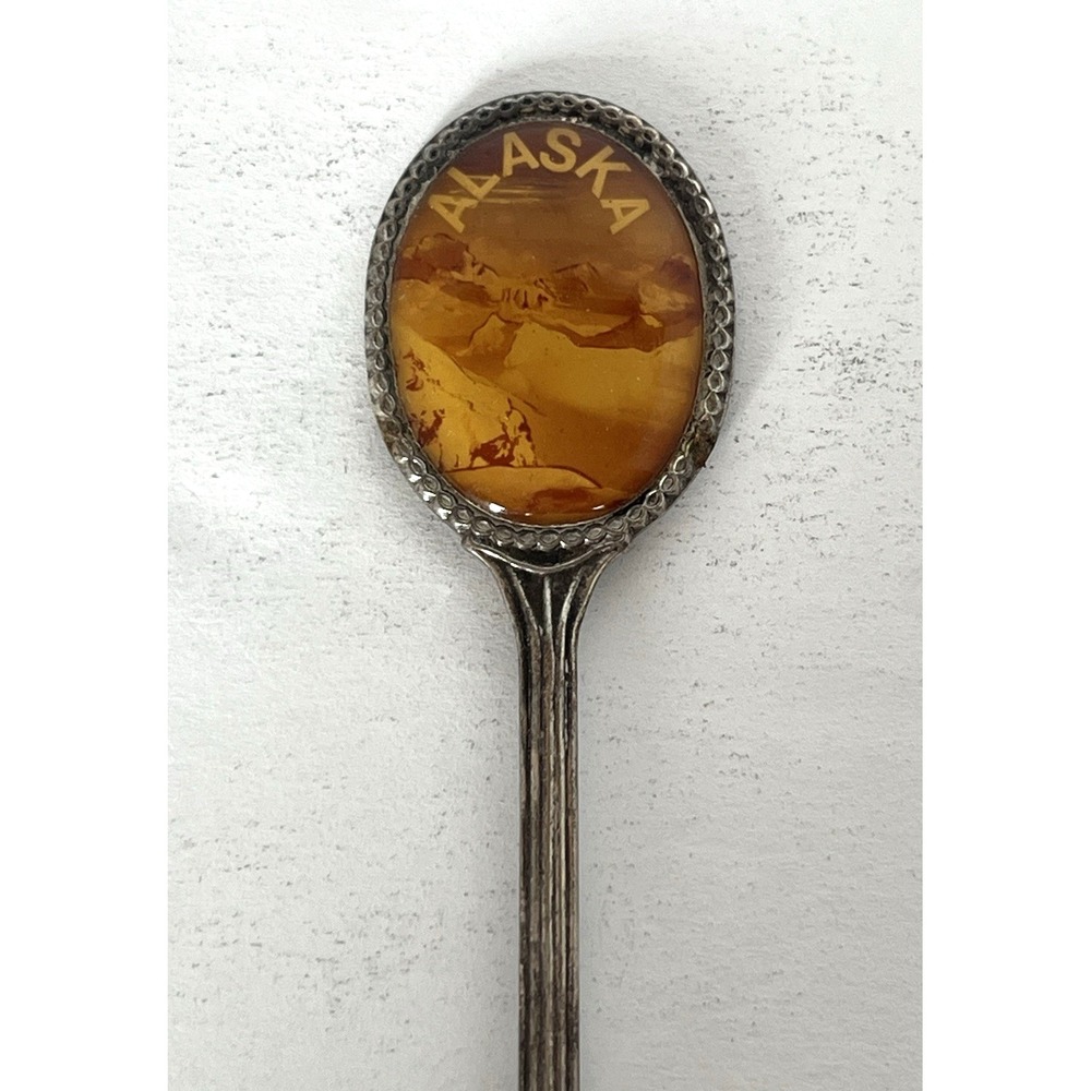 Vintage Alaska Decorative Collector‎ Spoon Silver Plated